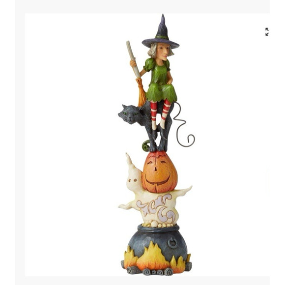 Jim Shore " Recipe For Fright" Halloween #6006698 Witches Brew By ENESCO NEW - Picture 3 of 10